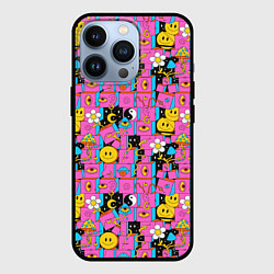 Чехол для iPhone 13 Pro Психоделика Инь-Янь, цвет: 3D-черный