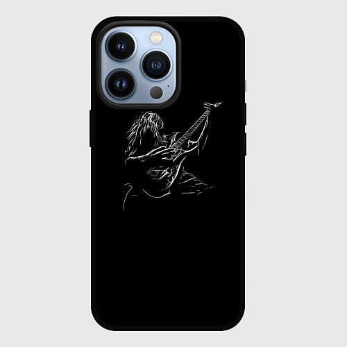 Чехол iPhone 13 Pro Гитарист солирующий / 3D-Черный – фото 1