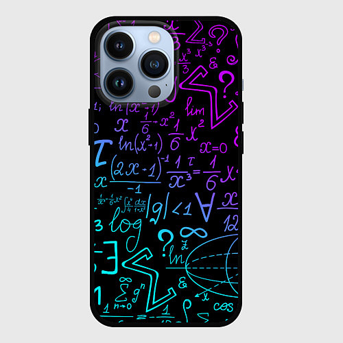 Чехол iPhone 13 Pro НЕОНОВЫЕ ФОРМУЛЫ NEON FORMULAS / 3D-Черный – фото 1