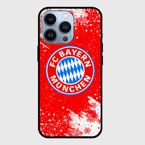 Чехол iPhone 13 Pro НОВОГОДНИЙ BAYERN MUNCHEN СВИТЕР НОВОГОДНИЙ / 3D-Черный – фото 1