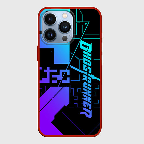 Чехол iPhone 13 Pro Ghostrunner Neon / 3D-Красный – фото 1