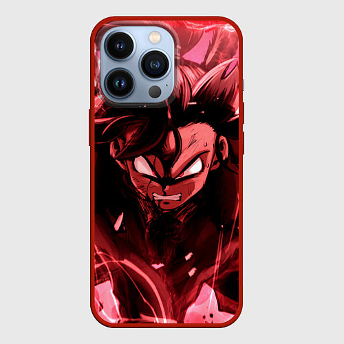 Чехол iPhone 13 Pro ДРАКОНИЙ ЖЕМЧУГ, DRAGON BALL В ЯРОСТИ / 3D-Красный – фото 1