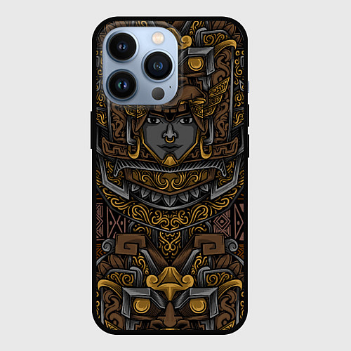 Чехол iPhone 13 Pro Идол Ацтеков / 3D-Черный – фото 1