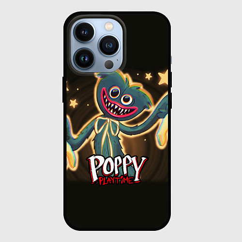 Чехол iPhone 13 Pro POPPY PLAYTIME ГЛИТЧ ПОППИ ПЛЕЙТАЙМ / 3D-Черный – фото 1