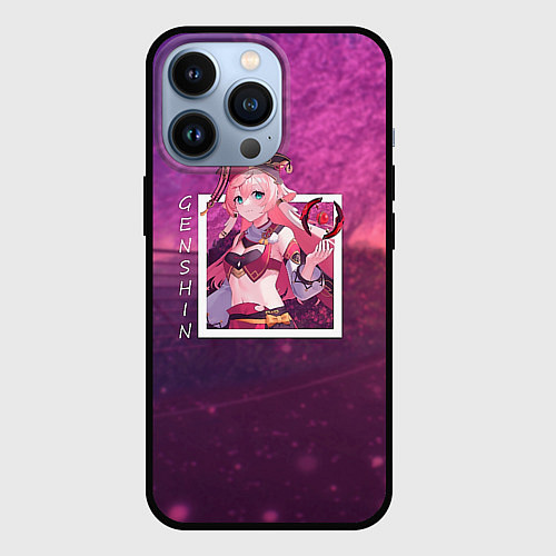 Чехол iPhone 13 Pro Янь Фэй Yanfei, Genshin Impact Геншин импакт / 3D-Черный – фото 1
