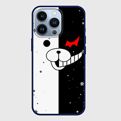 Чехол iPhone 13 Pro НОВОГОДНИЙ МОНОКУМА ЧЁРНО БЕЛЫЙ НОВЫЙ ГОД 2022