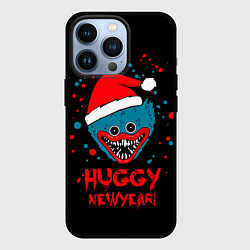 Чехол для iPhone 13 Pro Huggy New Year - Poppy Playtime новогодний Хагги В, цвет: 3D-черный