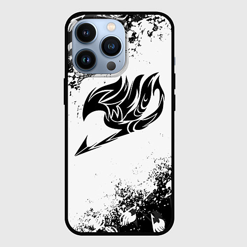 Чехол iPhone 13 Pro ХВОСТ ФЕИ ЧЁРНЫЙ СИМВОЛ FAIRY TAIL BLACK / 3D-Черный – фото 1