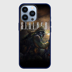Чехол для iPhone 13 Pro СТАЛКЕР ТЕНИ ЧЕРНОБЫЛЯ, ЧАЭС STALKER, цвет: 3D-тёмно-синий
