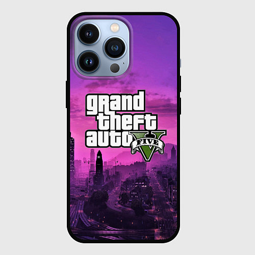 Чехол iPhone 13 Pro GTA ONLINE 5 / 3D-Черный – фото 1