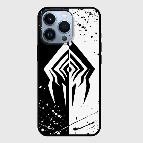 Чехол iPhone 13 Pro WARFRAME STALKER BLACK WHITE СТАЛКЕР / 3D-Черный – фото 1