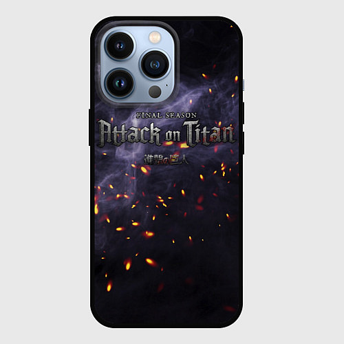 Чехол iPhone 13 Pro АТАКА ТИТАНОВ Attack on Titan 2022 / 3D-Черный – фото 1