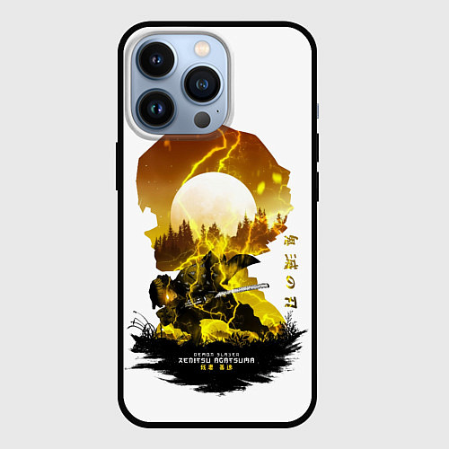 Чехол iPhone 13 Pro Зенитцу Клинок демонов / 3D-Черный – фото 1