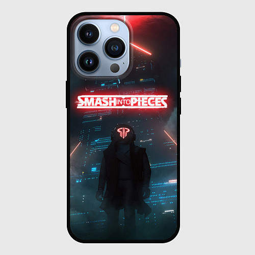 Чехол iPhone 13 Pro Smash Into Pieces Big Bang Neon man / 3D-Черный – фото 1