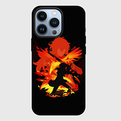 Чехол iPhone 13 Pro DILUC FIRE GENSHIN IMPACT НА СПИНЕ