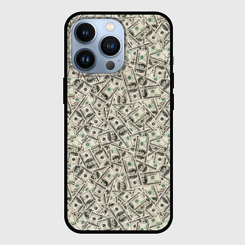 Чехол iPhone 13 Pro Доллары Dollars / 3D-Черный – фото 1