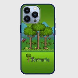 Чехол для iPhone 13 Pro Лесок в Террарии, цвет: 3D-тёмно-синий