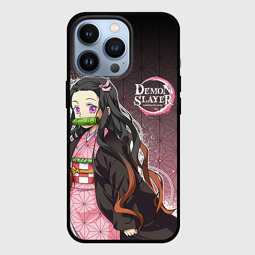 Чехол iPhone 13 Pro НЕЗУКО NEZUKO SLAYER / 3D-Черный – фото 1