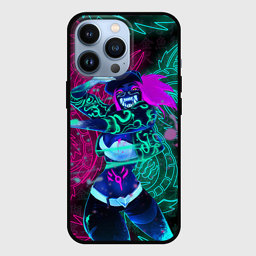 Чехол iPhone 13 Pro KDA NEON DRAGONS LEAGUE OF LEGENDS НЕОНОВЫЕ ДРАКОН / 3D-Черный – фото 1