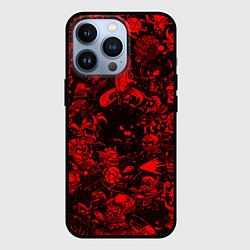 Чехол iPhone 13 Pro DOTA 2 HEROES RED PATTERN ДОТА 2