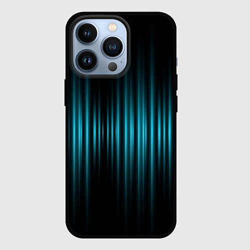 Чехол iPhone 13 Pro Неоновые флуктуации / 3D-Черный – фото 1