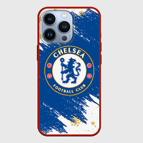 Чехол iPhone 13 Pro НОВОГОДНИЙ ЧЕЛСИ, CHELSEA НОВЫЙ ГОД / 3D-Красный – фото 1