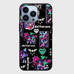 Чехол для iPhone 13 Pro DELTARUNE PATTERN ART ГЕРОИ ДЕЛЬТАРУН, цвет: 3D-черный
