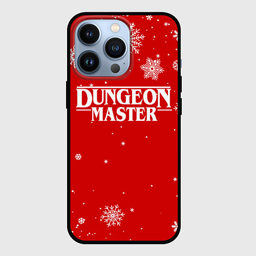 Чехол iPhone 13 Pro ГАЧИМУЧИ DUNGEON MASTER НОВОГОДНИЙ / 3D-Черный – фото 1