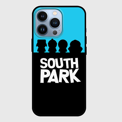 Чехол iPhone 13 Pro Южный парк персонажи South Park / 3D-Черный – фото 1