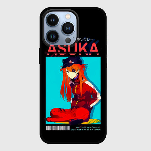 Чехол iPhone 13 Pro Asuka - Neon Genesis Evangelion / 3D-Черный – фото 1