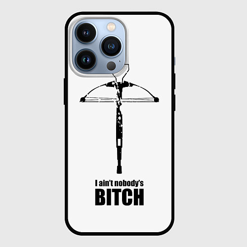 Чехол iPhone 13 Pro Walking dead - арбалет / 3D-Черный – фото 1