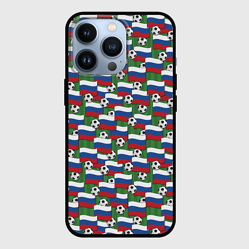Чехол iPhone 13 Pro Россия футбол / 3D-Черный – фото 1
