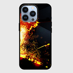 Чехол для iPhone 13 Pro 3D ВЗРЫВ, ОБЛОМКИ NEON EXPLOSION, цвет: 3D-черный