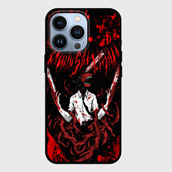 Чехол для iPhone 13 Pro Человек бензопила в крови Chainsaw Man, цвет: 3D-черный