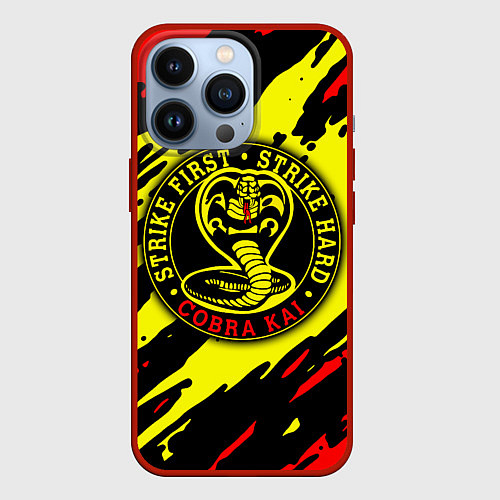 Чехол iPhone 13 Pro Кобра Кай Kobra Kai / 3D-Красный – фото 1