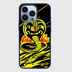 Чехол для iPhone 13 Pro Кобра Кай логотип, цвет: 3D-тёмно-синий