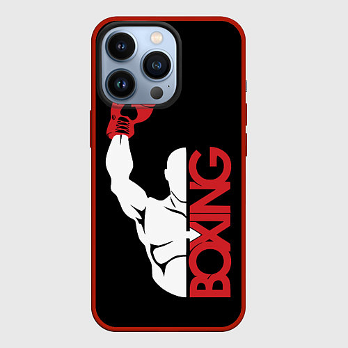 Чехол iPhone 13 Pro Бокс Boxing / 3D-Красный – фото 1