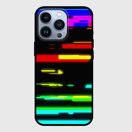 Чехол iPhone 13 Pro Color fashion glitch / 3D-Черный – фото 1