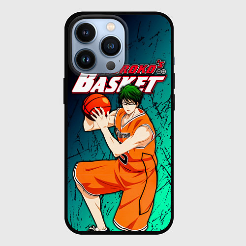 Чехол iPhone 13 Pro Kuroko no Basuke, Midorima Shintaro Шинтаро Мидори / 3D-Черный – фото 1