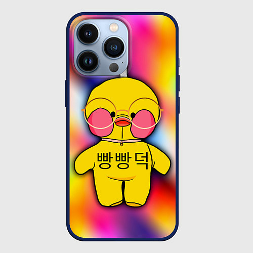 Чехол iPhone 13 Pro Лалафанфан Lalafanfan Duck / 3D-Тёмно-синий – фото 1