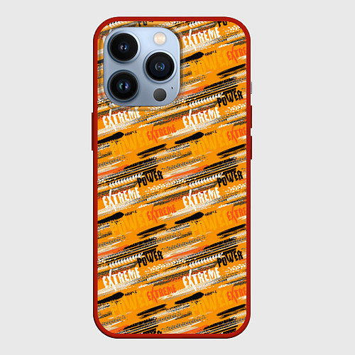 Чехол iPhone 13 Pro EXTREME экстремал / 3D-Красный – фото 1