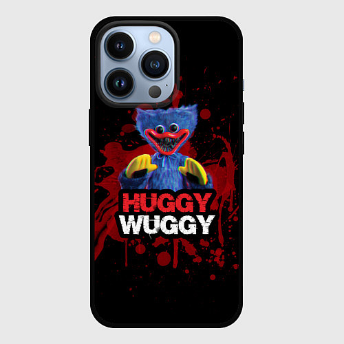 Чехол iPhone 13 Pro 3D Хаги ваги Huggy Wuggy Poppy Playtime / 3D-Черный – фото 1