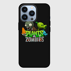 Чехол для iPhone 13 Pro Персонажи Plants vs Zombies, цвет: 3D-черный