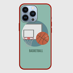 Чехол для iPhone 13 Pro Basketball Спорт, цвет: 3D-красный