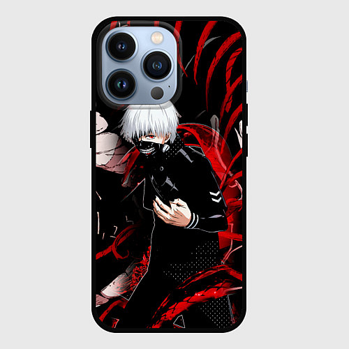 Чехол iPhone 13 Pro Токийский Гуль Красный Змей Tokyo Ghoul Snake / 3D-Черный – фото 1