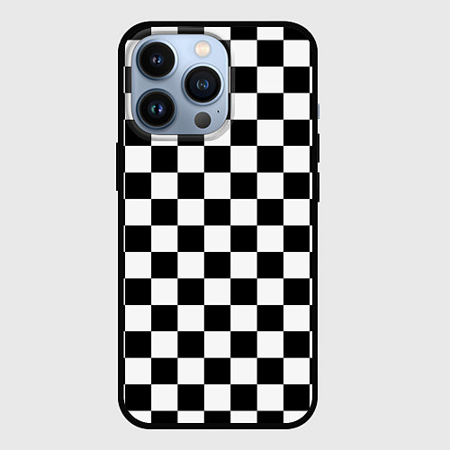 Чехол iPhone 13 Pro Chess Squares Cubes / 3D-Черный – фото 1