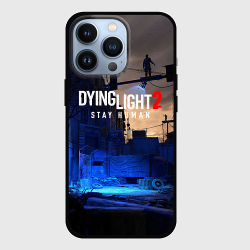 Чехол iPhone 13 Pro Dyng Light 2: Stay Human - Приближается ночь / 3D-Черный – фото 1