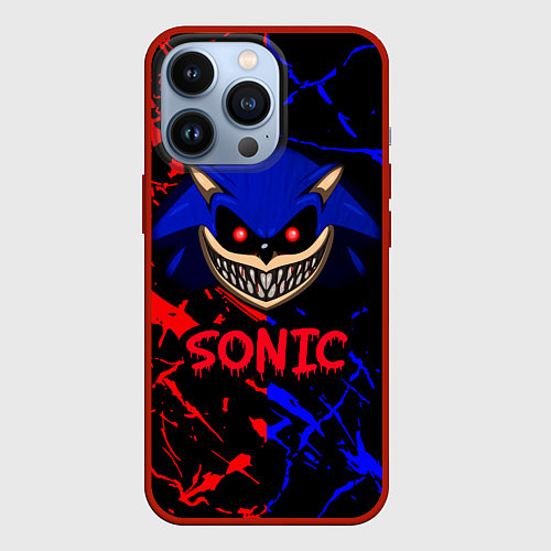 Чехол iPhone 13 Pro SONIC EXE DARK SONIC / 3D-Красный – фото 1