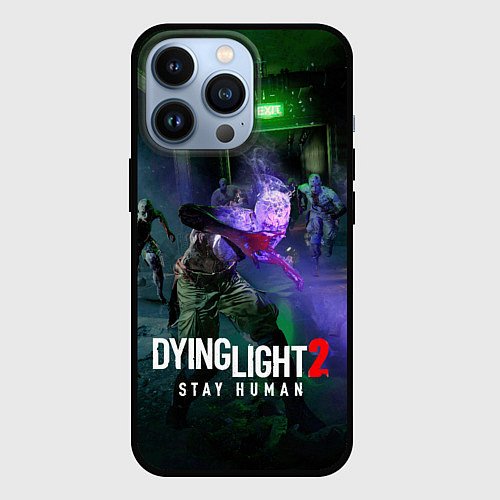 Чехол iPhone 13 Pro Dying Light: Stay Human - логово зомби / 3D-Черный – фото 1