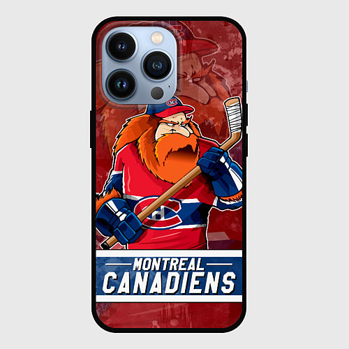 Чехол iPhone 13 Pro Монреаль Канадиенс, Montreal Canadiens Маскот / 3D-Черный – фото 1